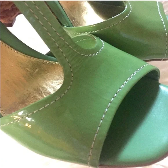 Franco Sarto Lime Green Wedge Sandals.Fun!🤩 - Picture 3 of 6